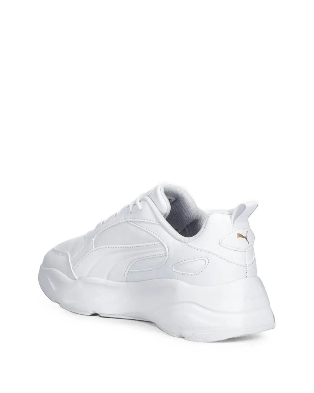 PUMA White Cassia 2.0 Logo-Print Panelled Sneakers