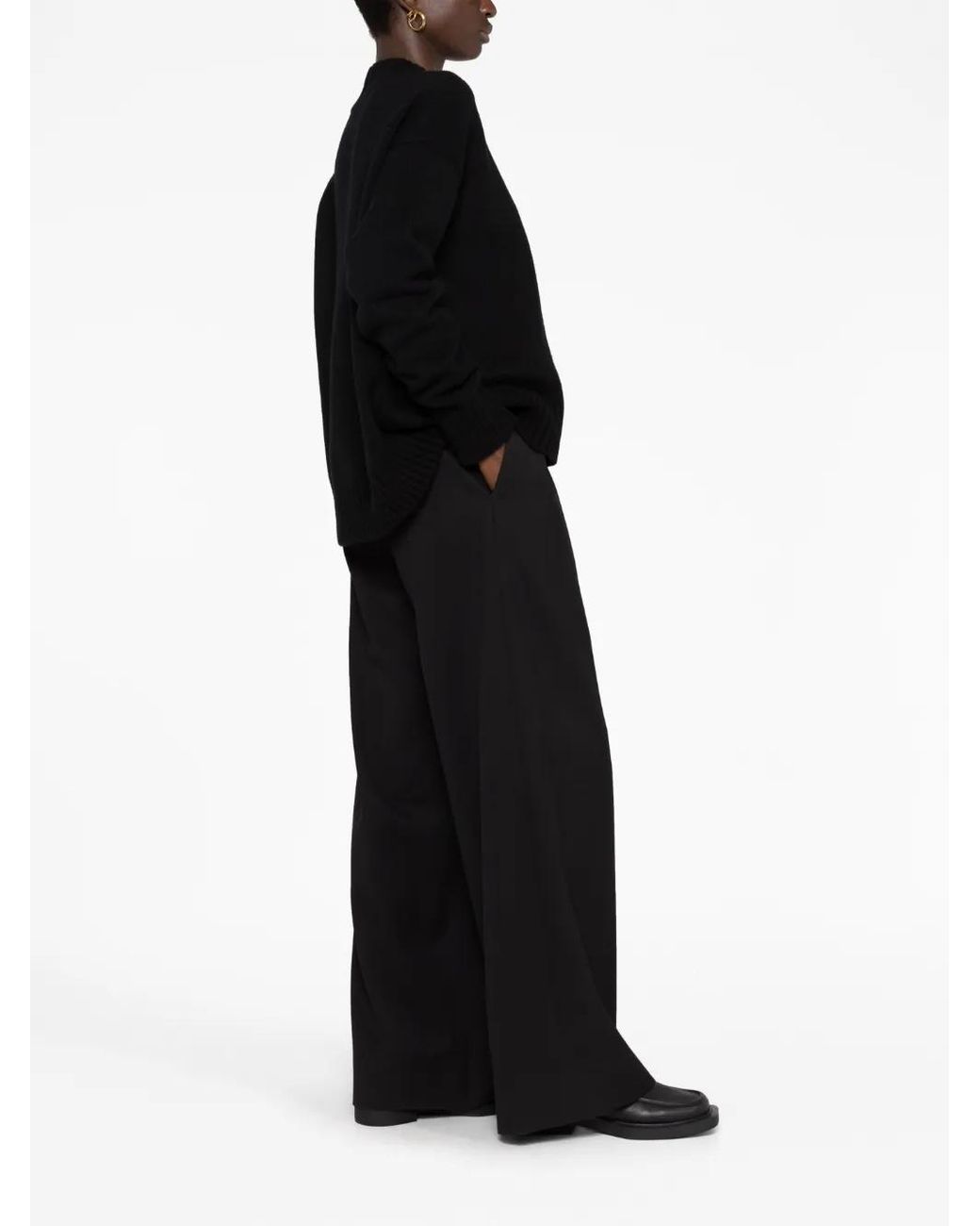 Jil Sander Black Gestrickter Pullover
