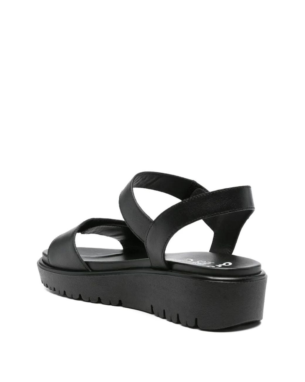 Ara Black 45Mm Adjustable-Strap Platform Sandals