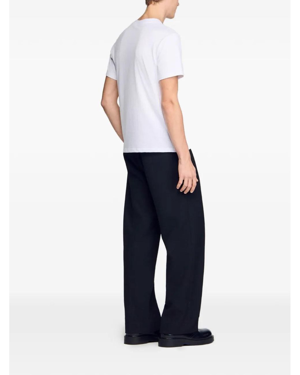 T-Shirt À Patch Logo Sandro pour homme en coloris White