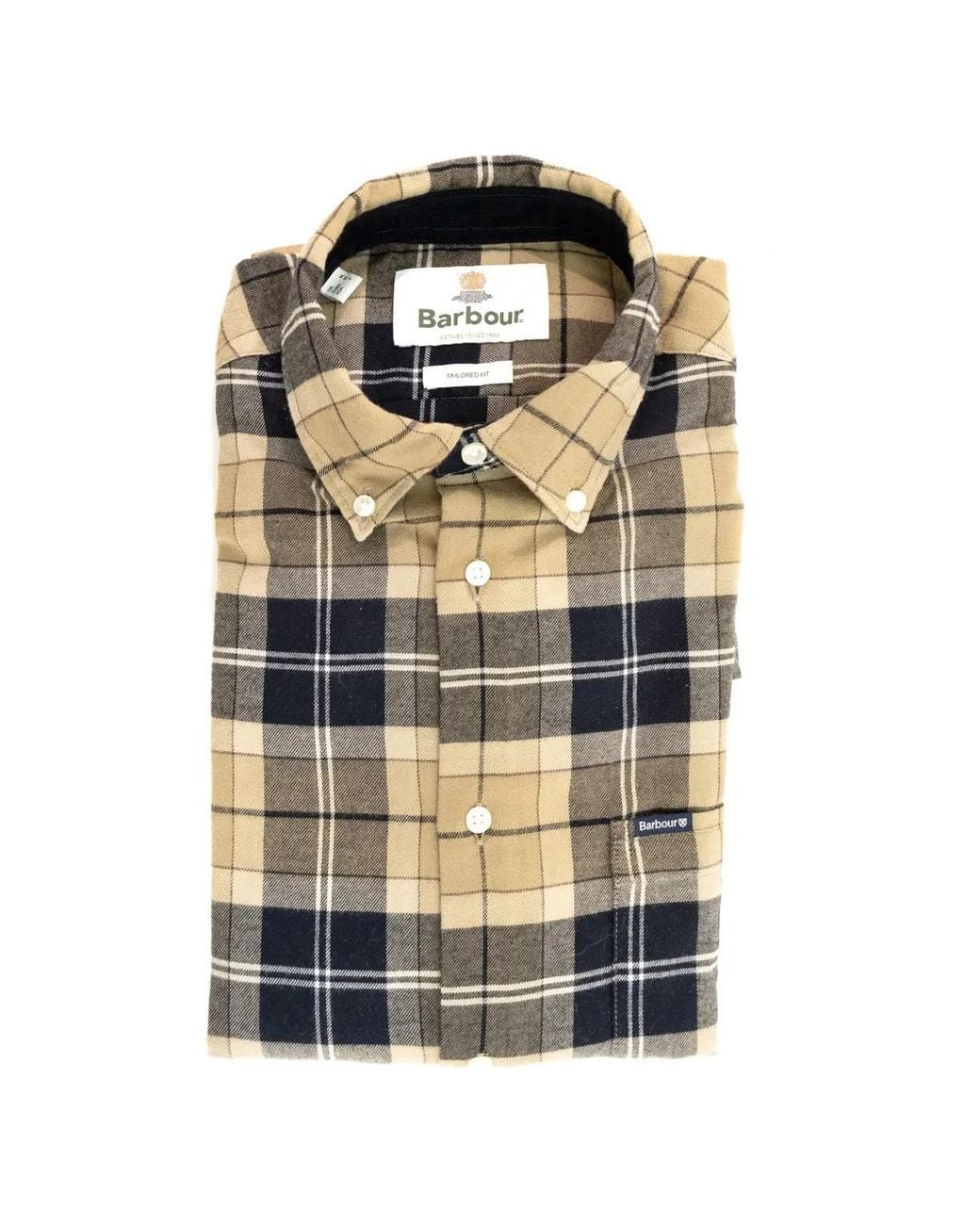 Barbour Yellow Check Button-Down Shirt for men