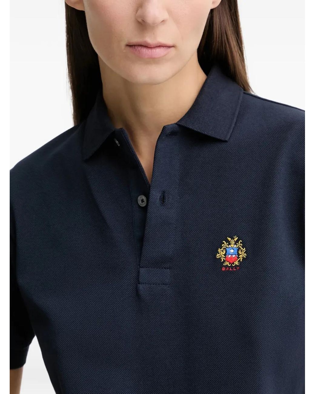 Bally Blue Embroidered Polo Shirt