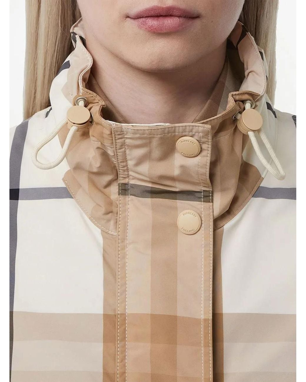 Burberry Multicolor Check-Print Drawstring Jacket