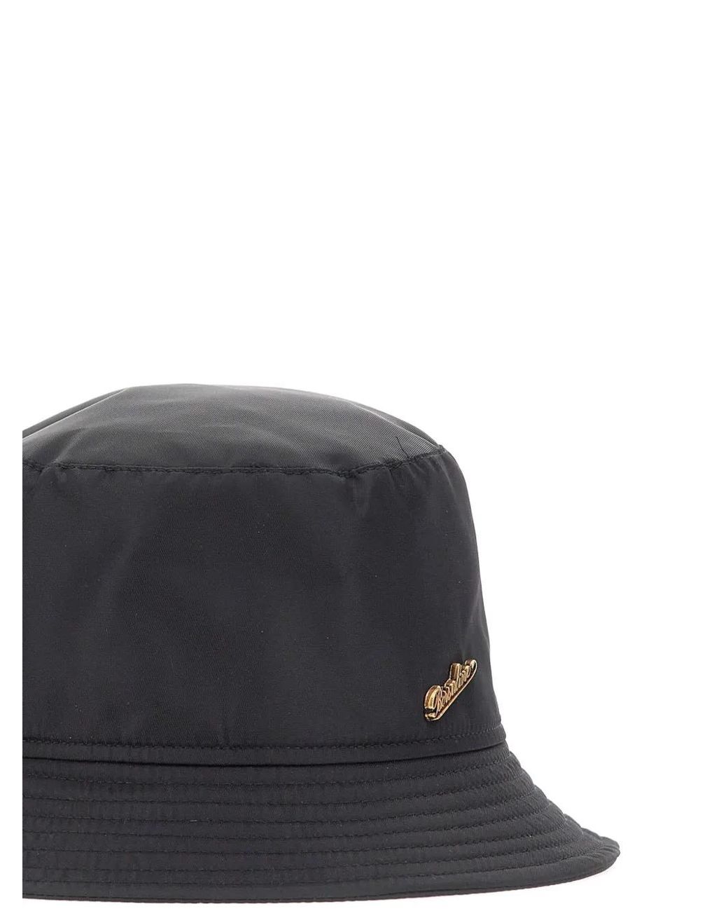 Borsalino Blue Morgan Rain Logo-Plaque Bucket Hat