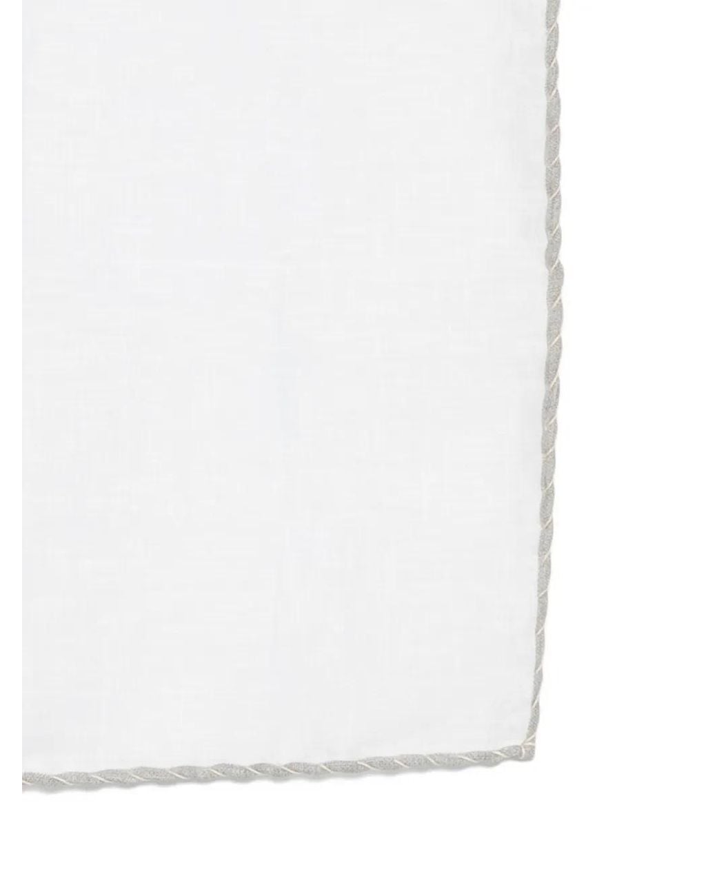 Eleventy White Square-Shape Handkerchief for men