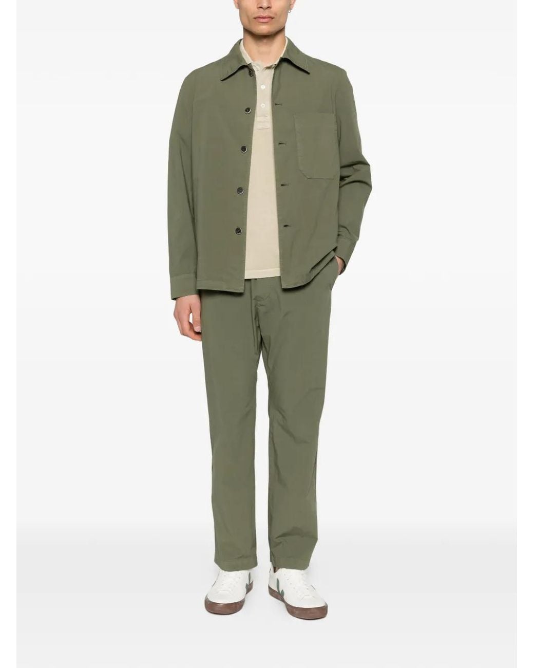 Barena Green Button Pocket Shirt for men