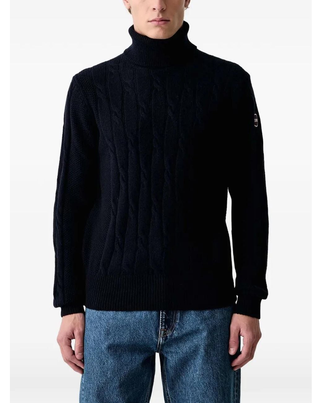 Colmar Cable-Knit Sweater in Black for Men | Lyst
