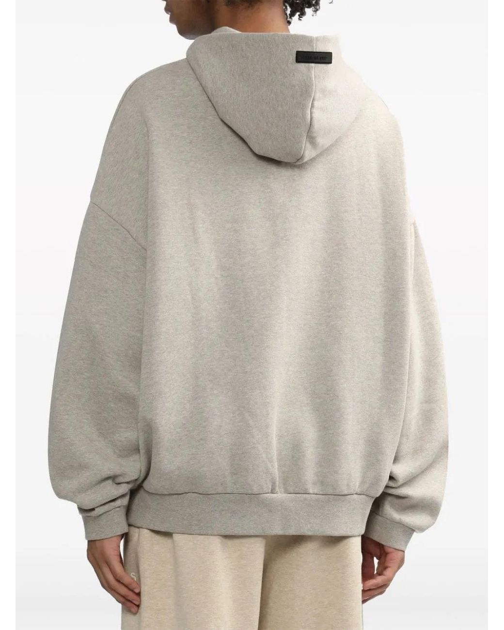 Fear Of God Gray Essentials Cotton Hoodie for men