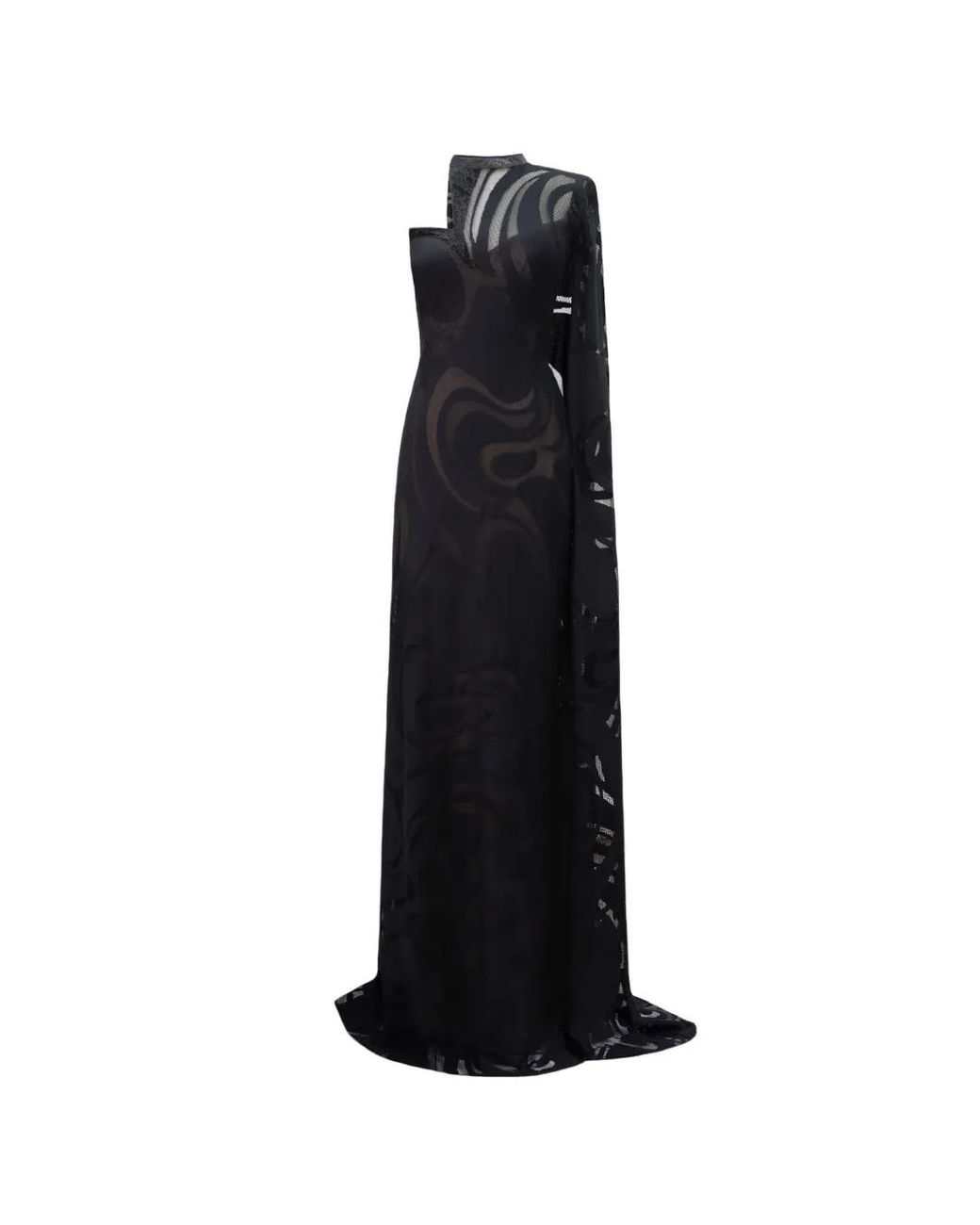 Gemy Maalouf Black Asymmetrical Beaded-Corset Dress