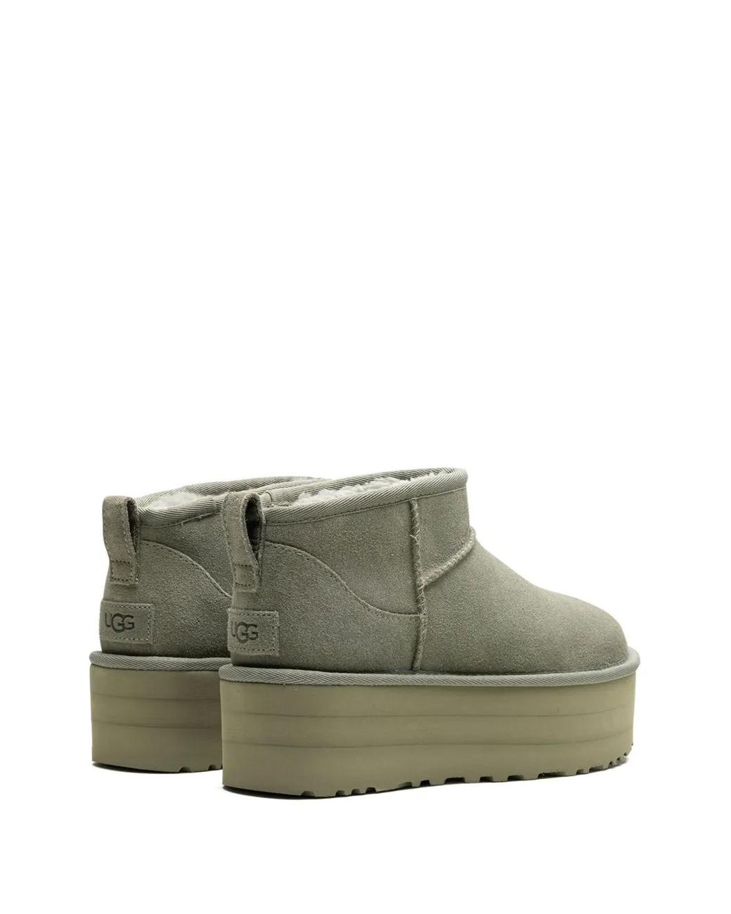 Ugg Green Classic Ultra Mini Platform Boots