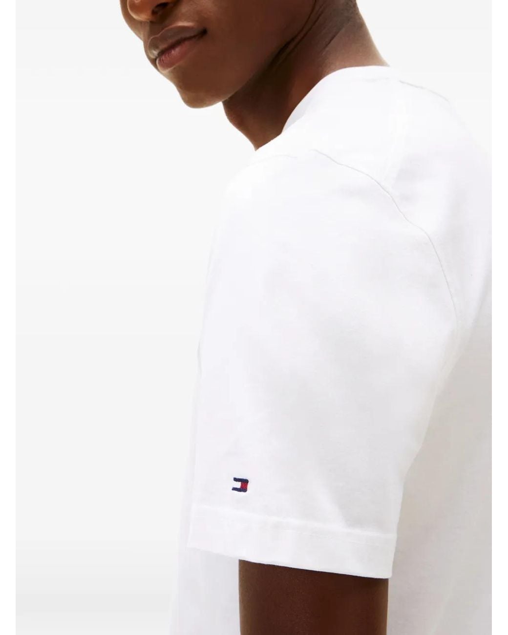 Tommy Hilfiger White Crew-Neck T-Shirt for men