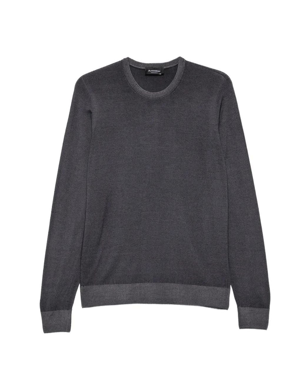 AROVESCIO Gray Crew-Neck Sweater for men