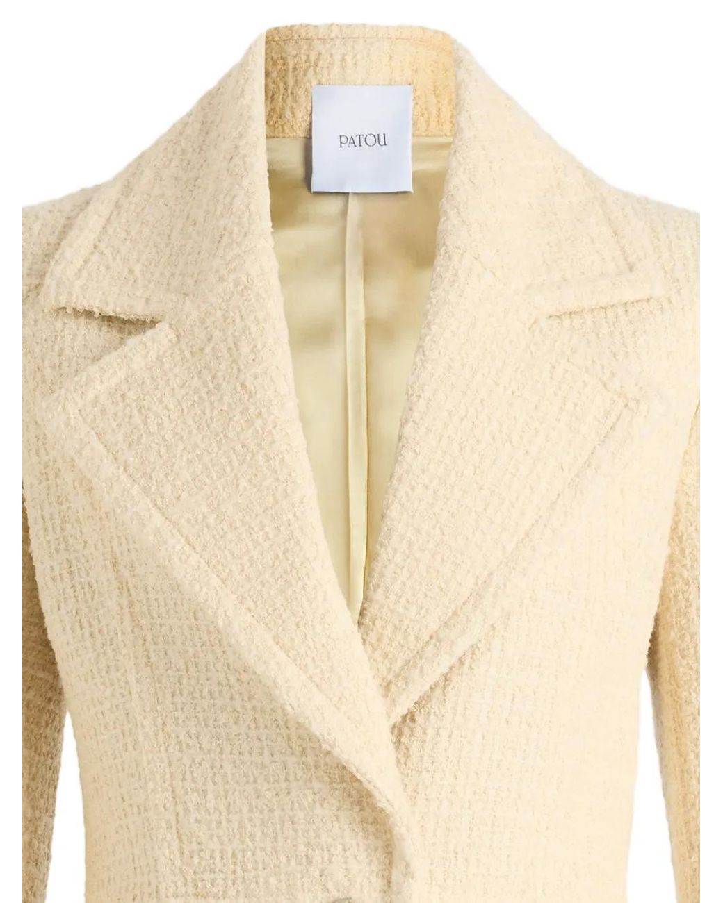 Patou Natural Single-Breasted Tweed Jacket