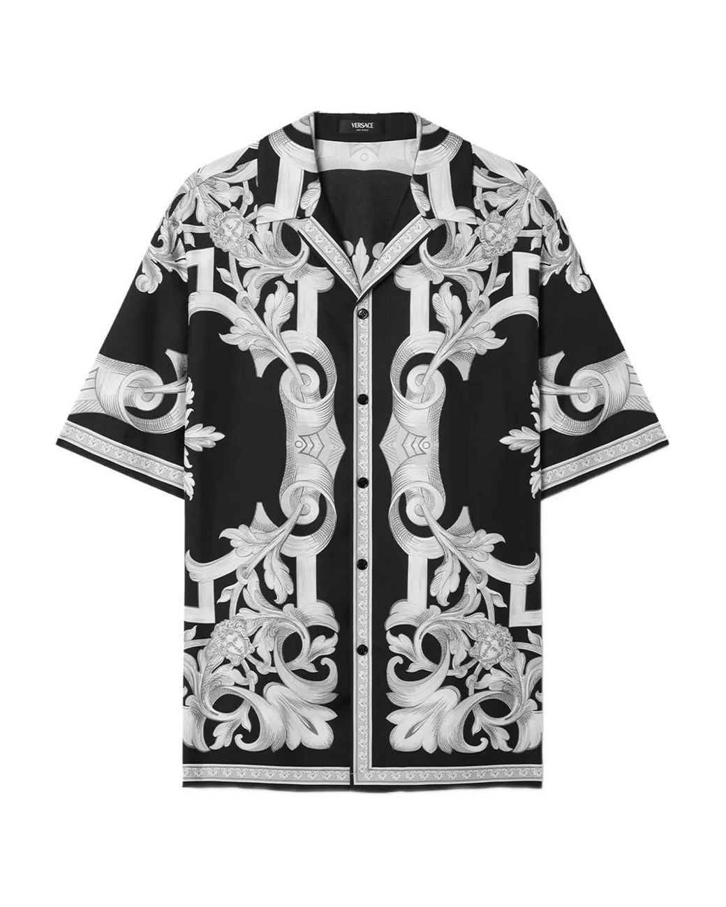 Versace Black Short Sleeve Shirts for men