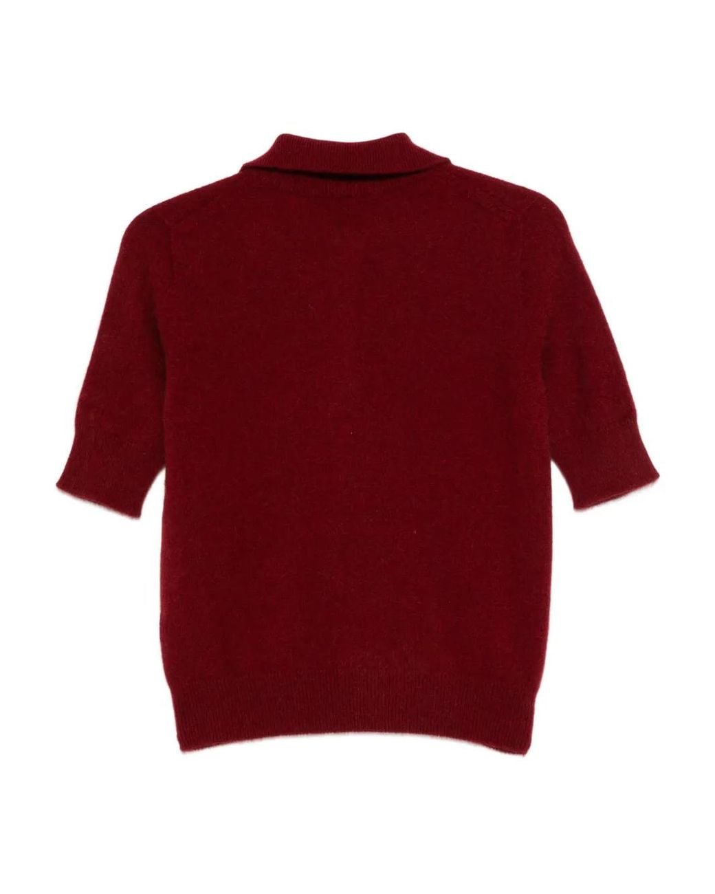 SAPIO Red Cotton Polor Top