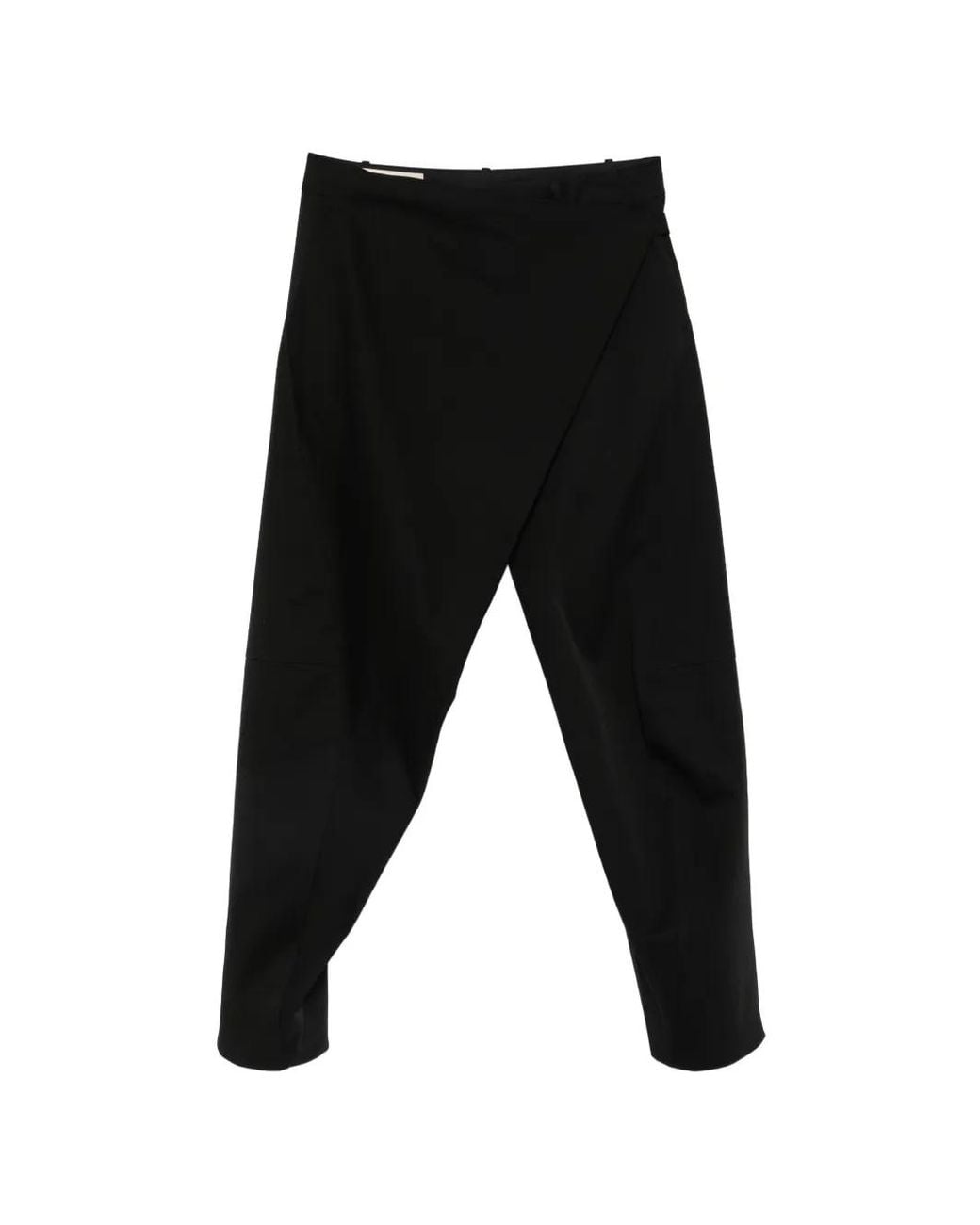 JiyongKim Black Wrap-Front Trousers for men