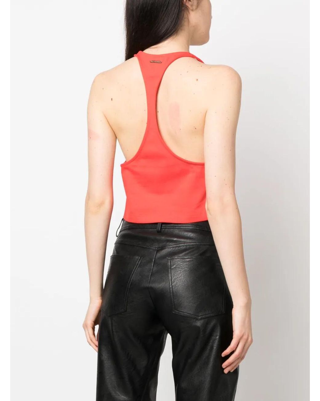Stella McCartney Red Logo-Print Tank Top