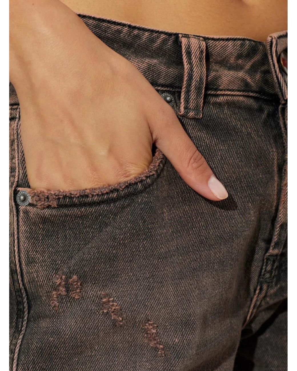 DIESEL Gray 1992 D-Jiann-Rs Distressed Jeans