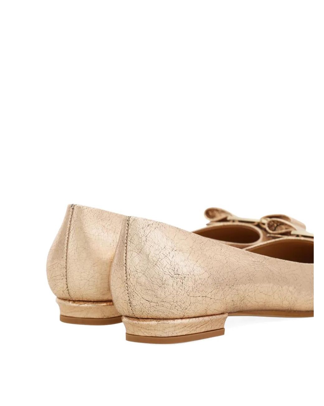 Ferragamo Natural Varina Ballet Flats