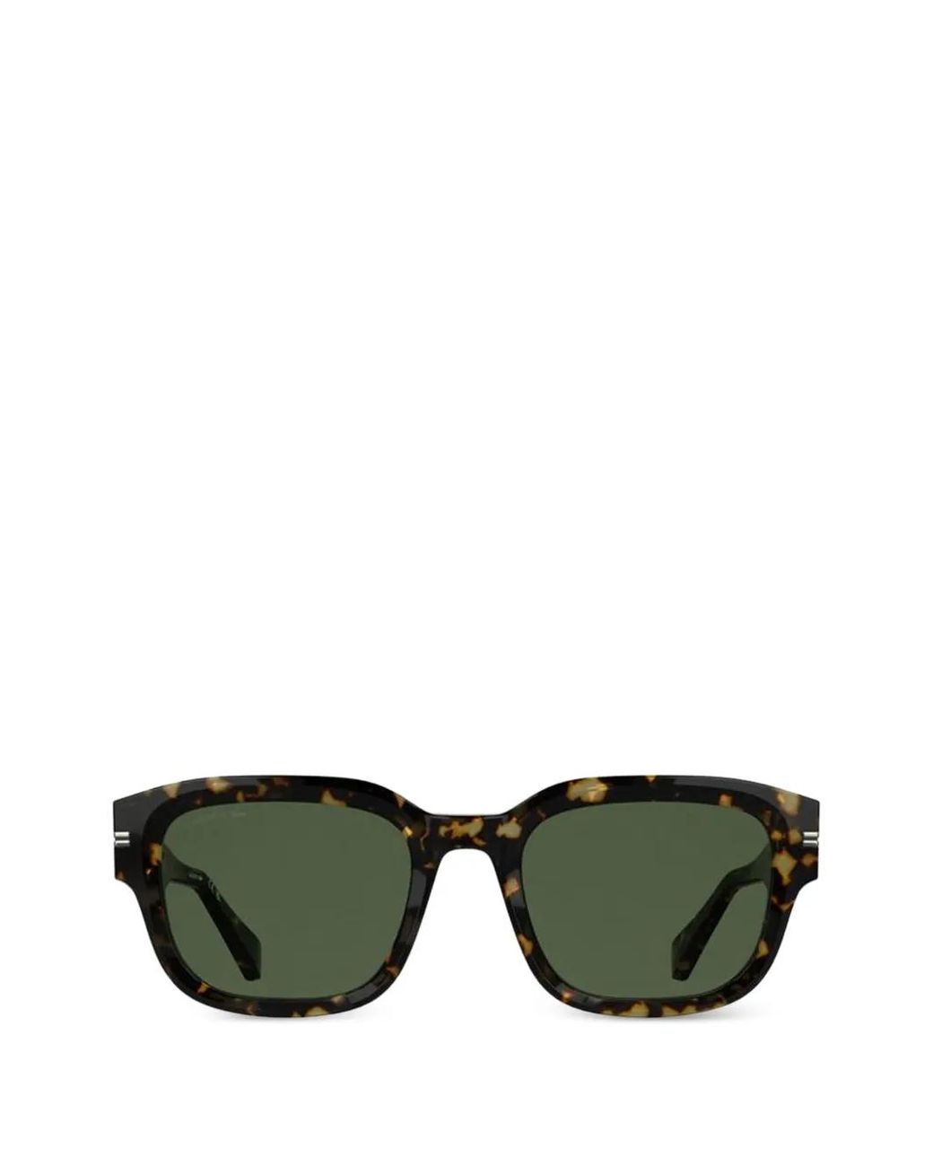 Lacoste Green Lunettes De Soleil Rectangulaires À Effet Écailles De Tortue for men