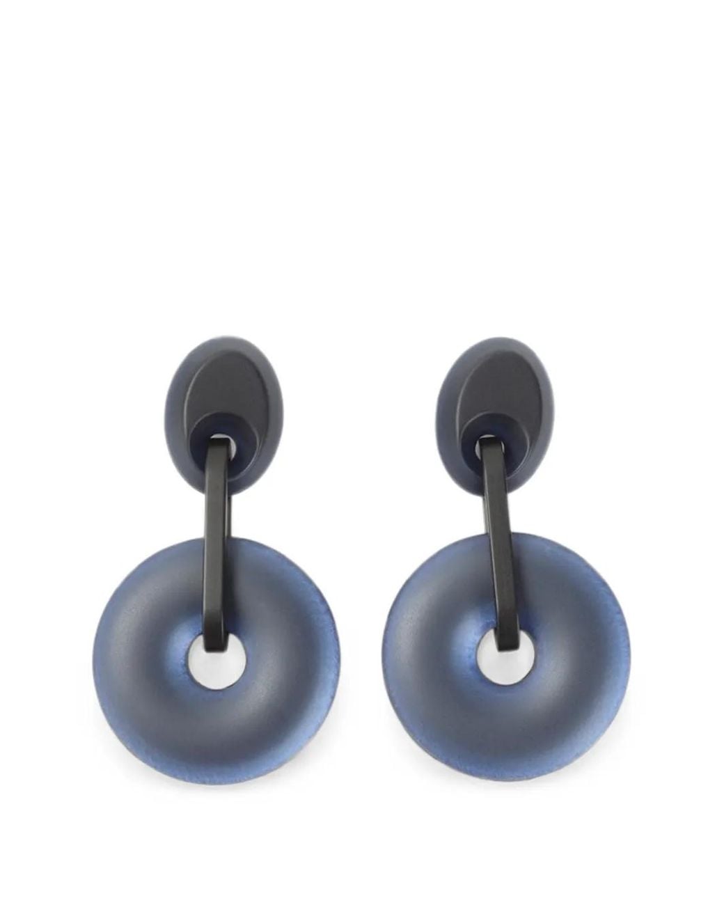 Giorgio Armani Blue Geometric Drop Earrings