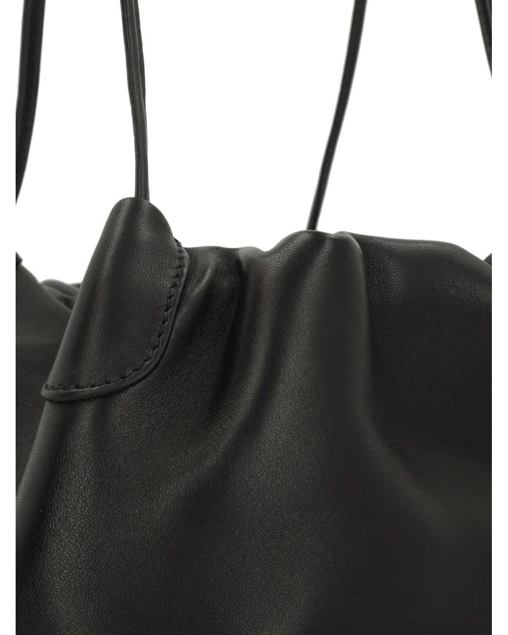 Loro Piana Black Gathered Shoulder Bag