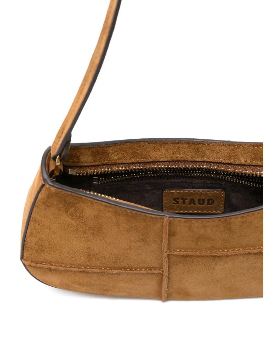 Staud Brown Ollie Patchwork Shoulder Bag