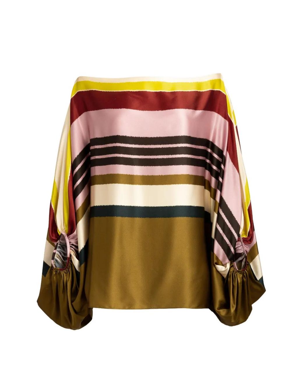 Silvia Tcherassi Green Bellagio Striped Blouse