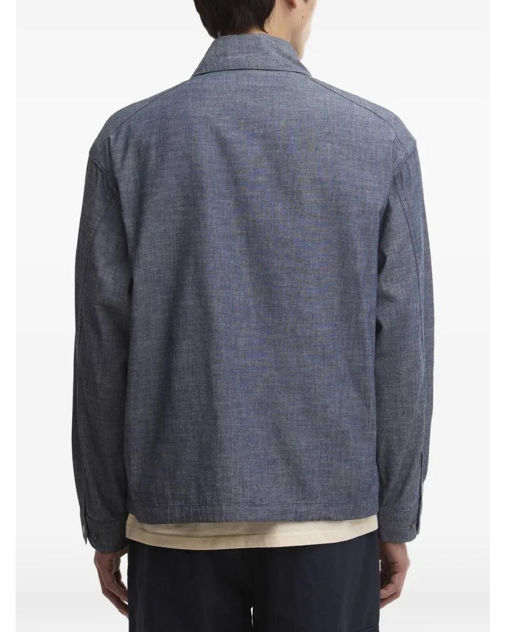 Barbour Blue Modified Westoe Flap-Pocket Cotton Jacket for men