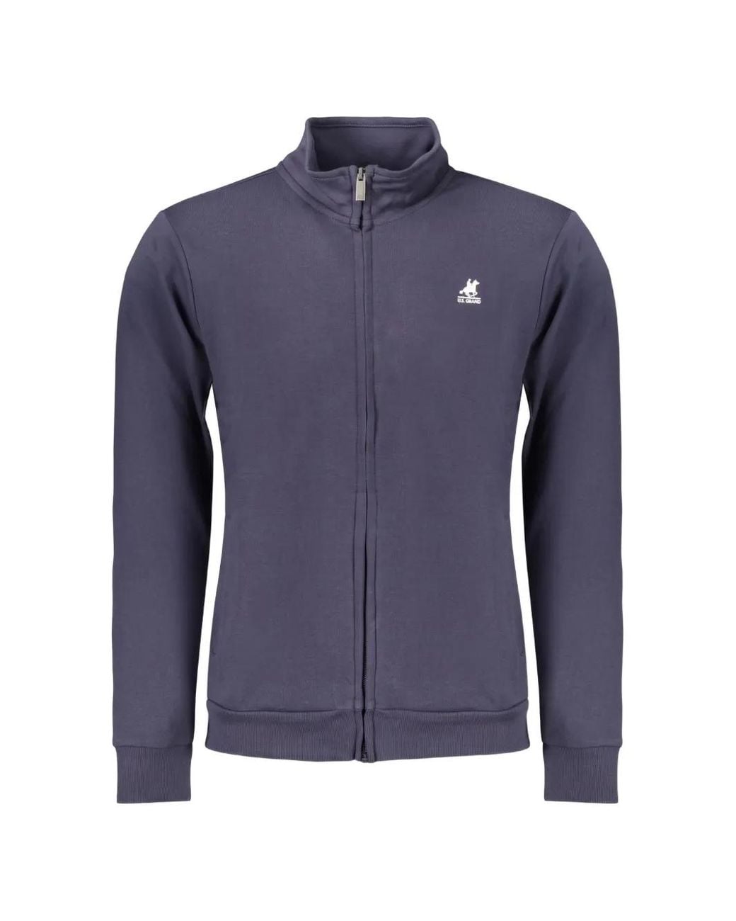 U.S. Grand Blue Sweat Zippé À Logo Imprimé for men