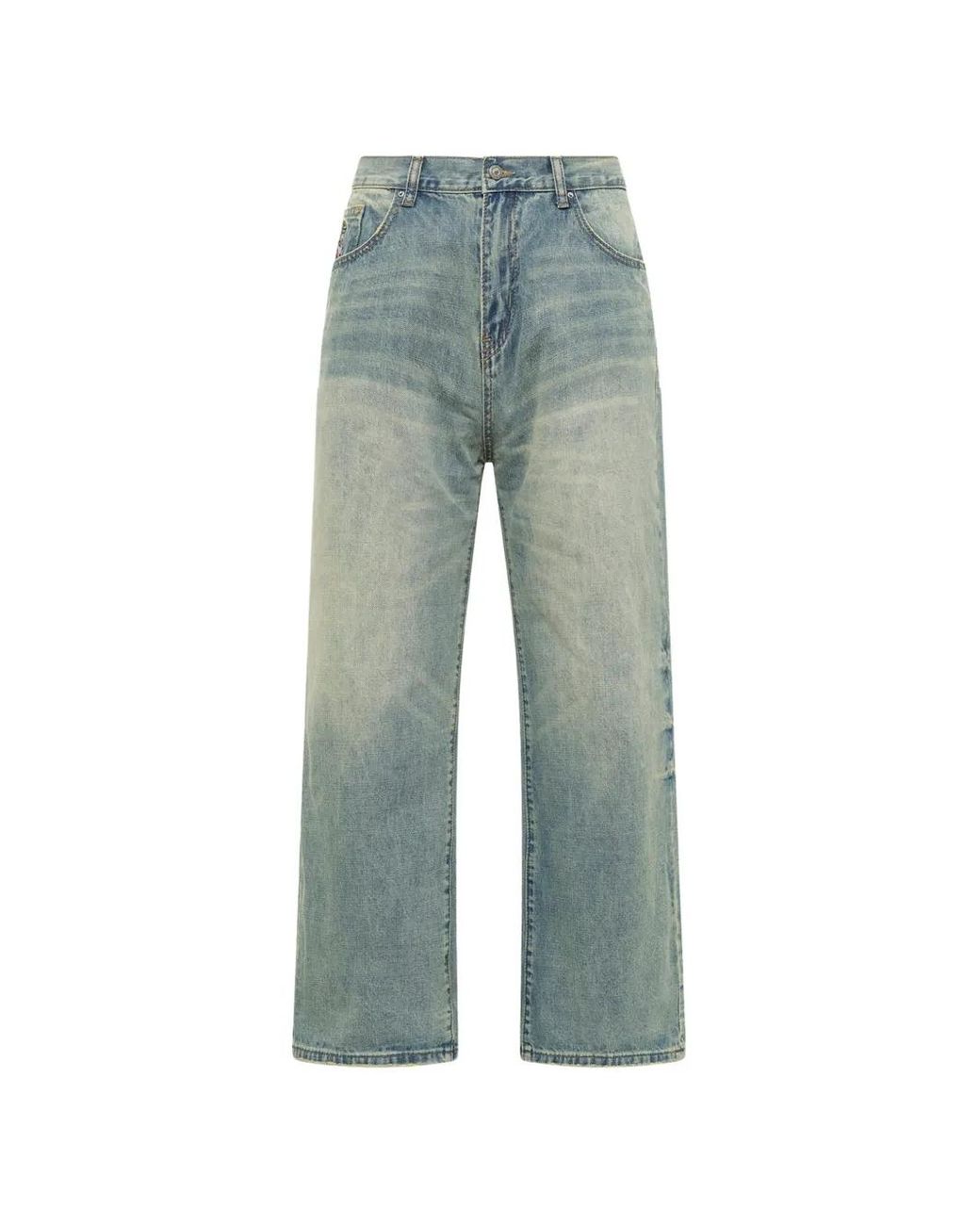 Kidsuper Blue Jean Droit À Colombe Brodée for men