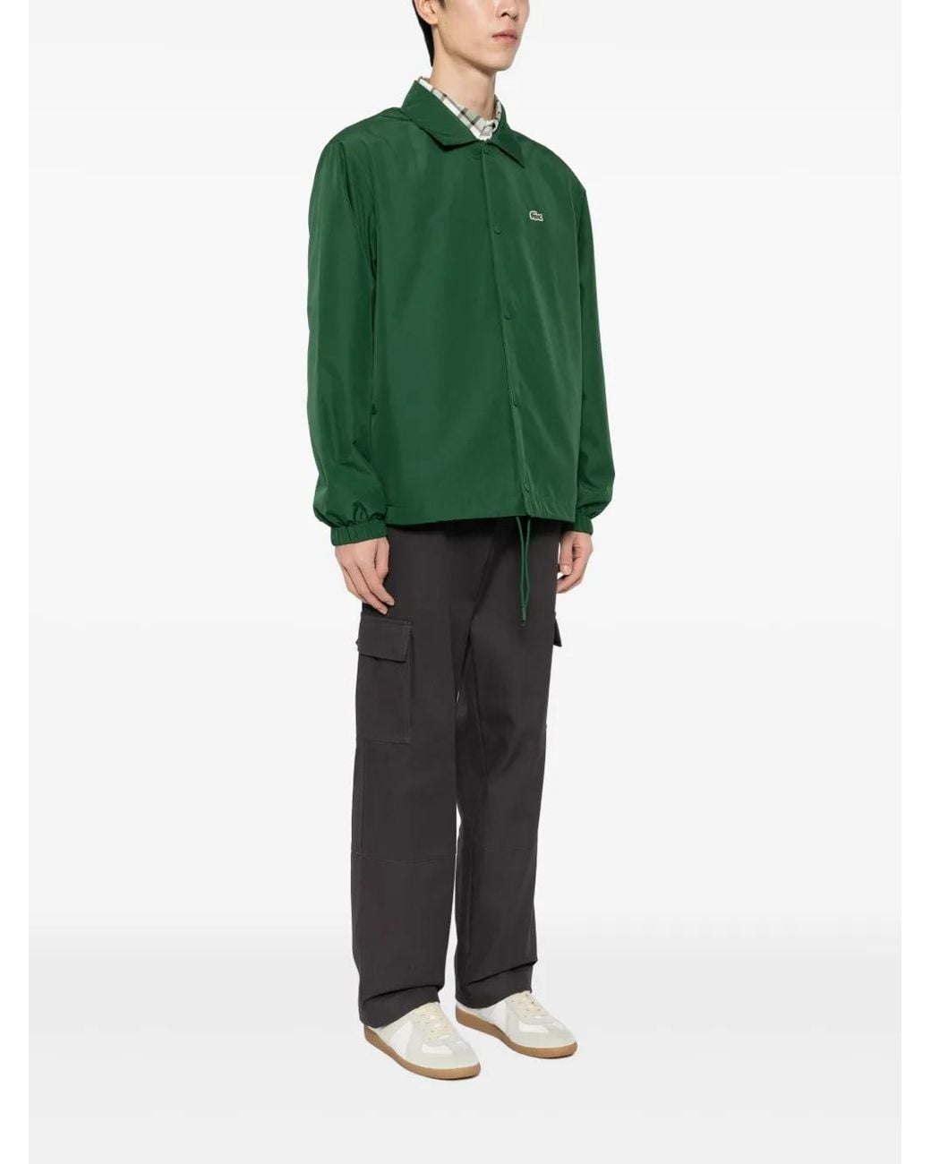 Lacoste Green Logo-Embroidered Jacket for men