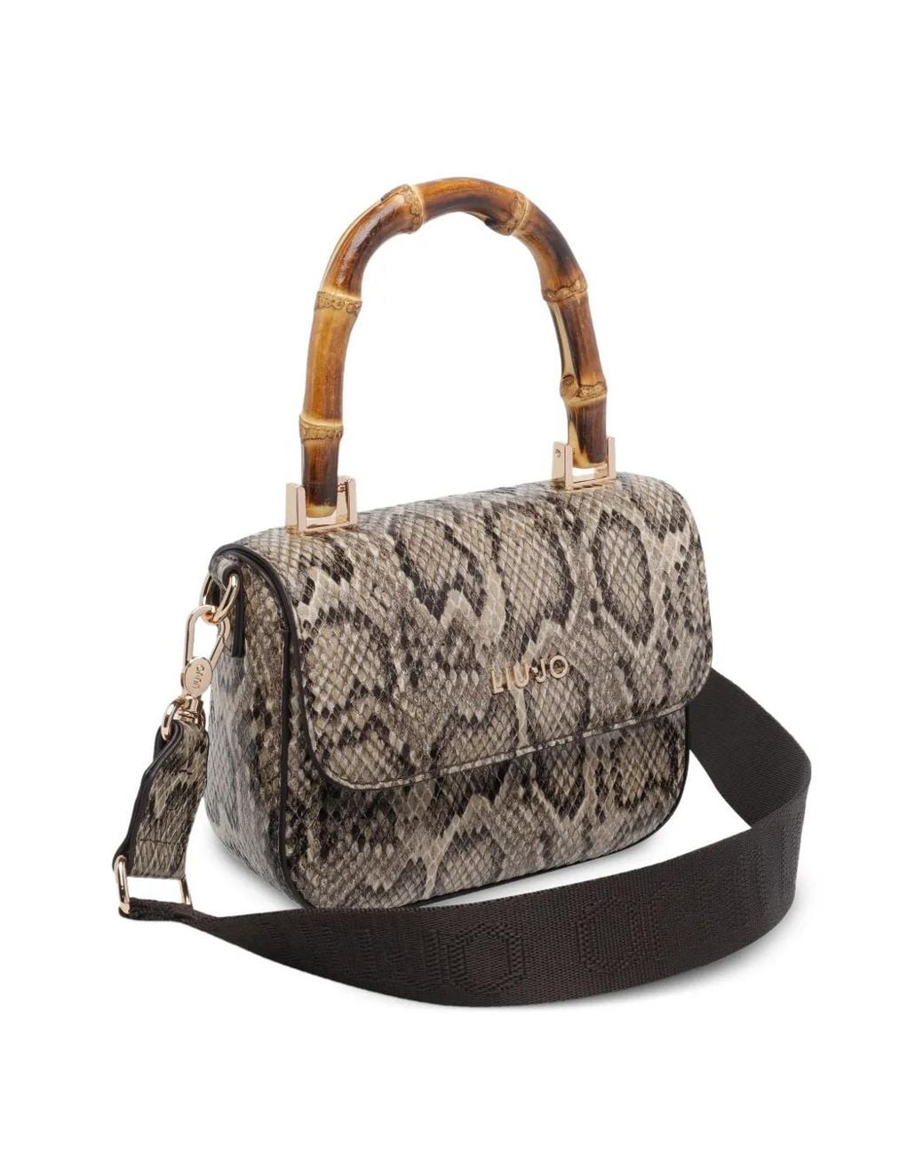 Liu Jo White Python-Pattern Tote Bag