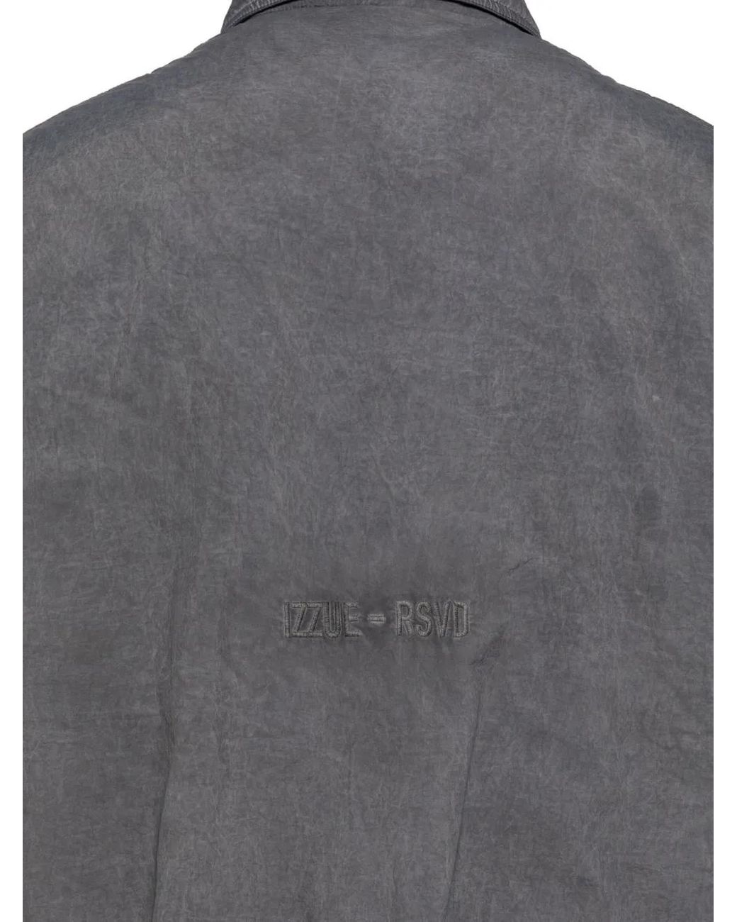 Izzue Gray Zip-Up Puffer Jacket for men