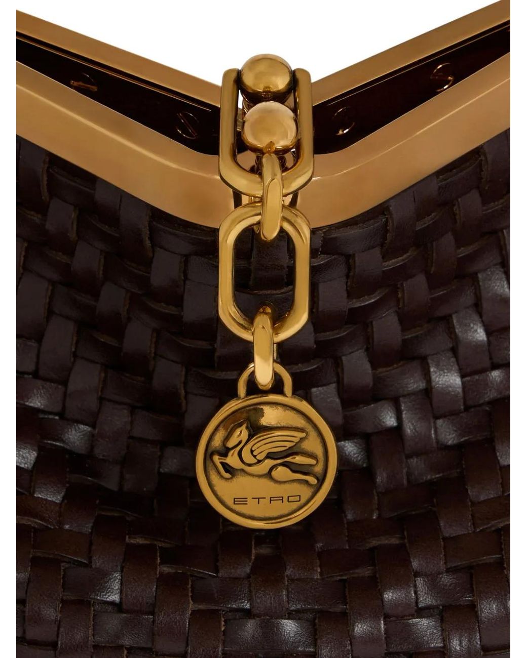 Etro Black Small Woven Vela Bag