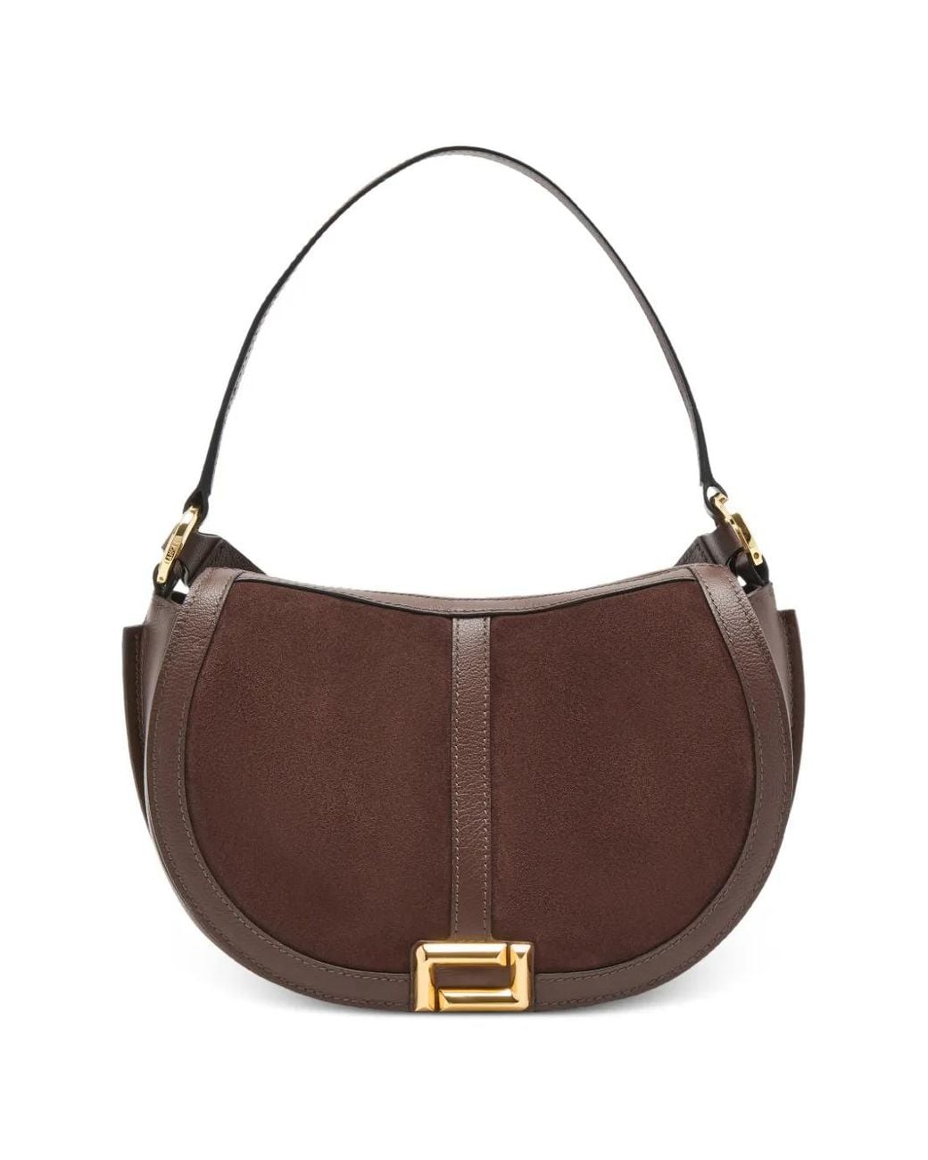 Lancel Brown Medium Celeste De Buckled Shoulder Bag