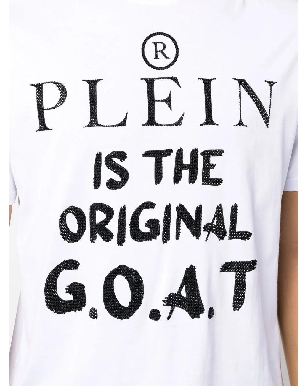 Philipp Plein White Logo-Print Short-Sleeved T-Shirt for men