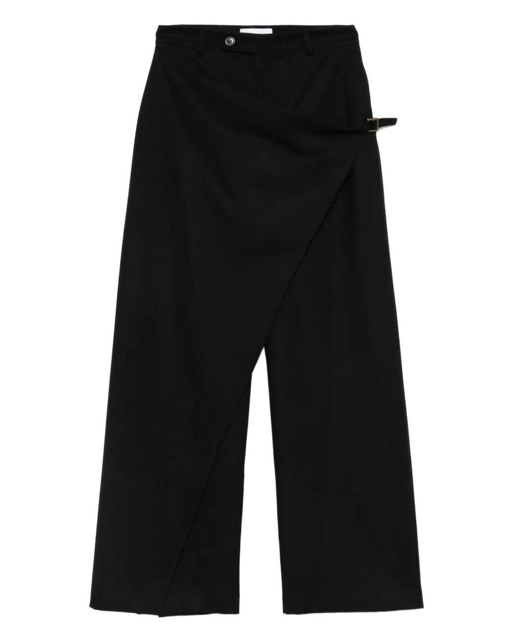 THE NINA STUDIO Black Wrap-Effect Trousers