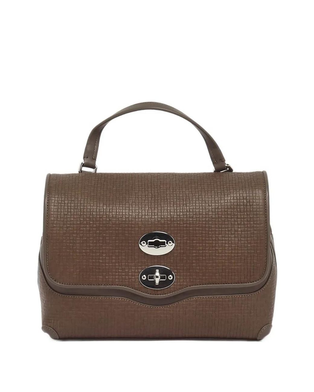 Zanellato Brown Petit Sac À Main Postina En Cuir
