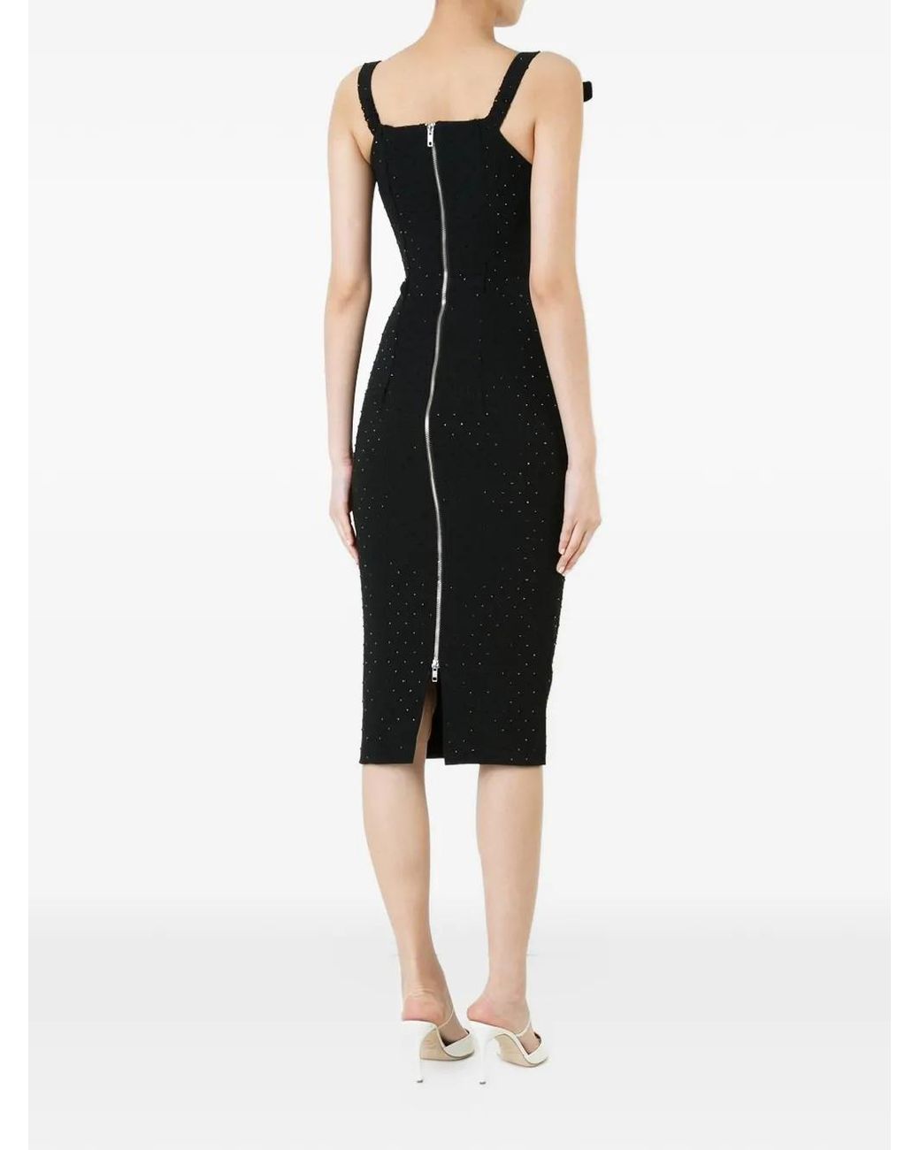 Alex Perry Black Teirney Midi Dress