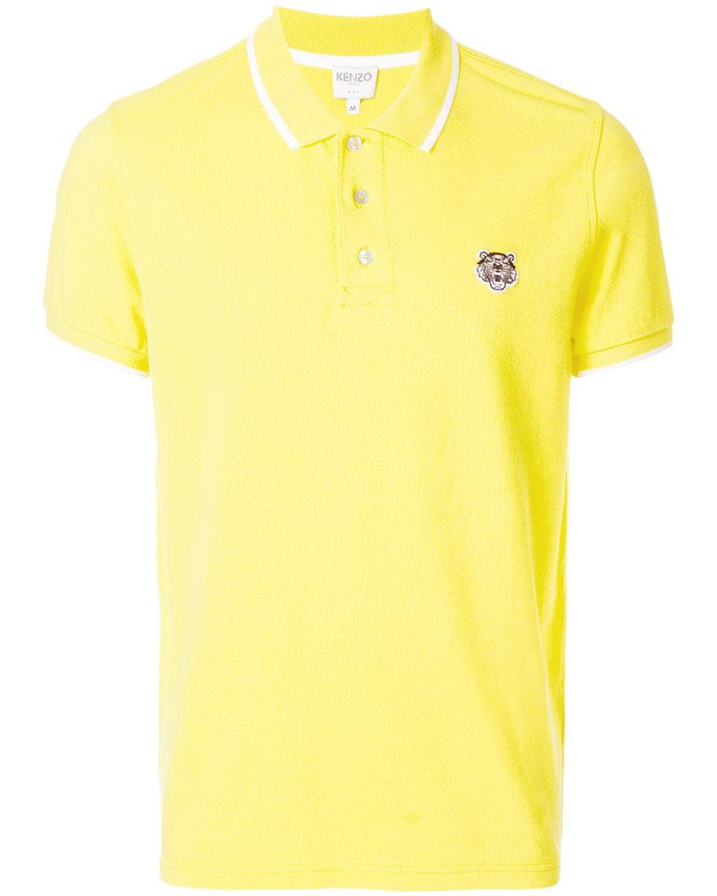 KENZO Tiger Logo Polo Shirt in Yellow for Men | Lyst
