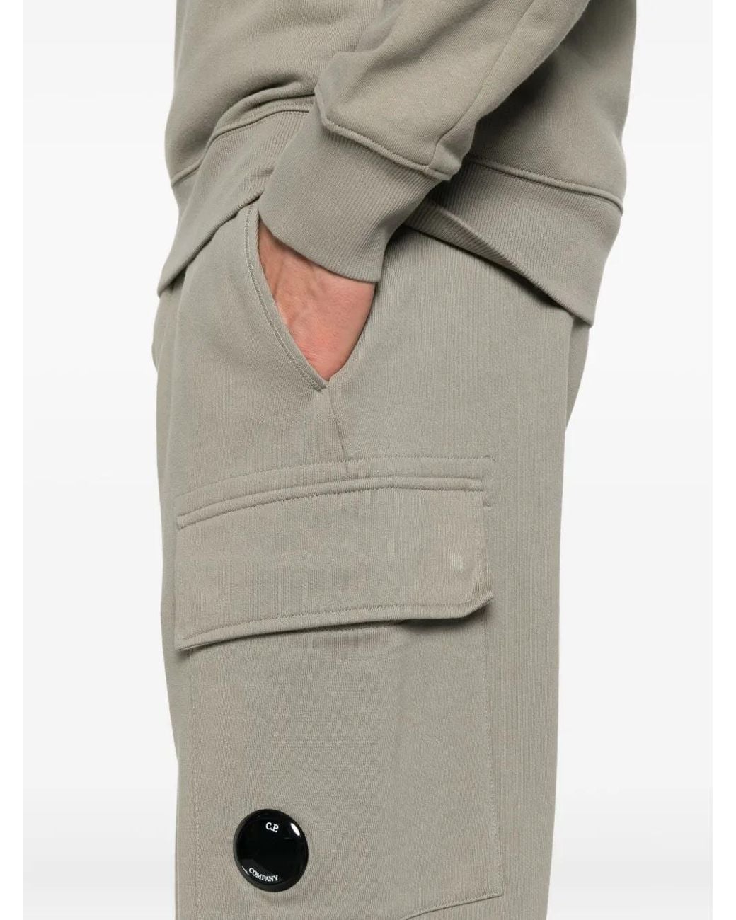 C P Company Gray Pocket-Detail Sweatpants for men