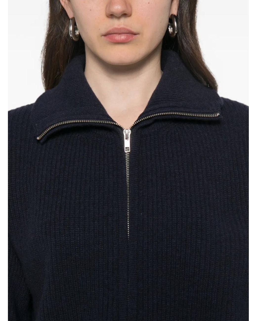 Jucca Blue Zip-Up Cardigan