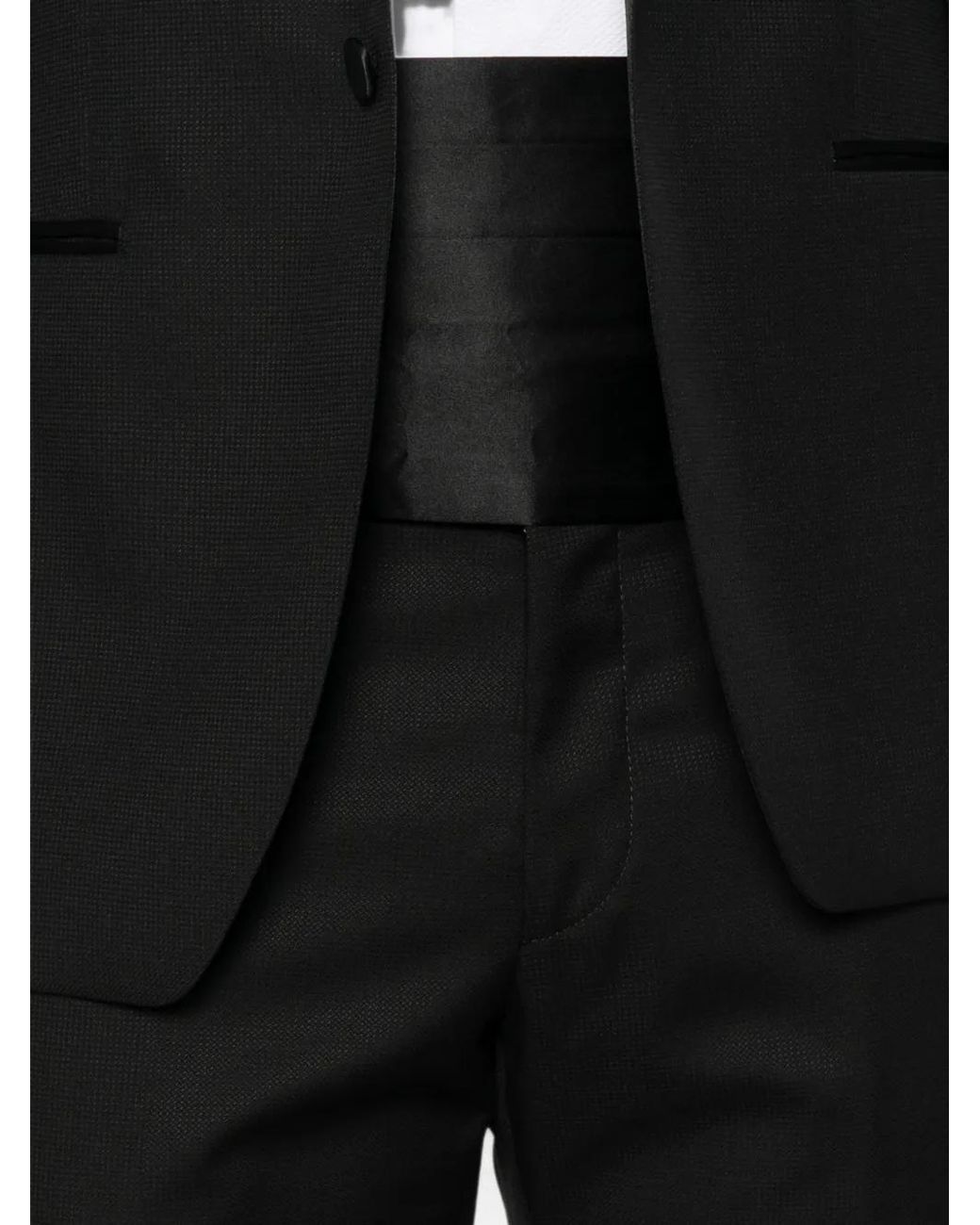 Tagliatore Black Shawl-Lapel Suit for men