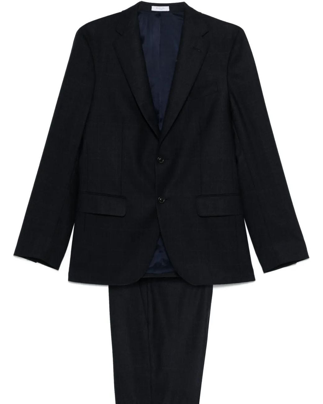 Boglioli Blue Prince Of Wales-Pattern Suit for men