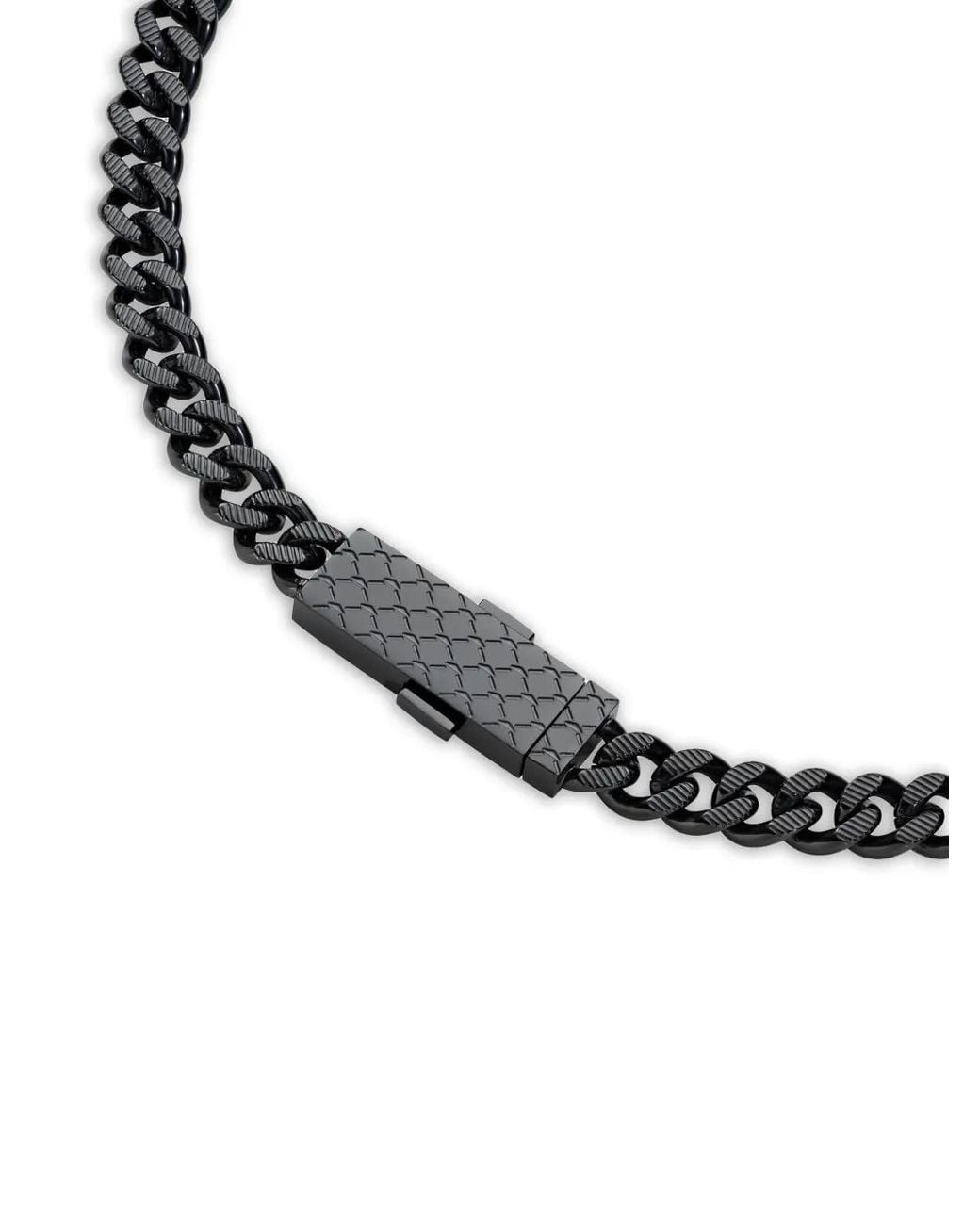 Aston Martin Metallic Knurled Gourmette Necklace for men