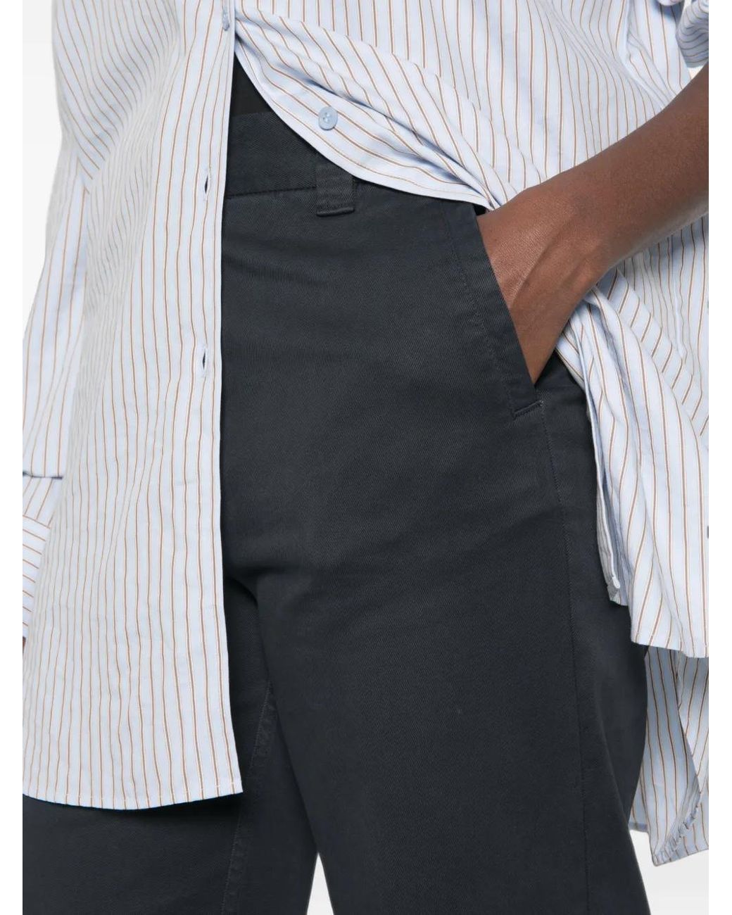 Aspesi Blue Straight-Leg Chino Trousers