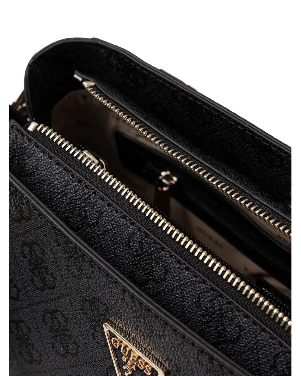 Guess Black Satchel-Tasche Mit Monogramm