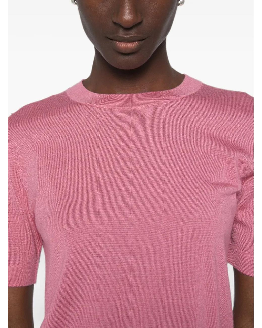 Weekend by Maxmara Pink Short-Sleeve Sweater
