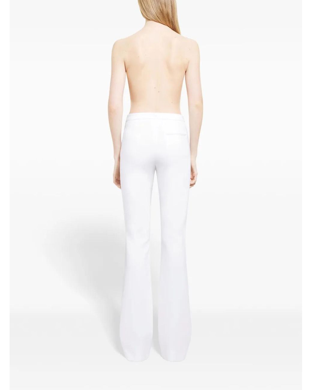 Courreges White Oblique Tailored Trousers